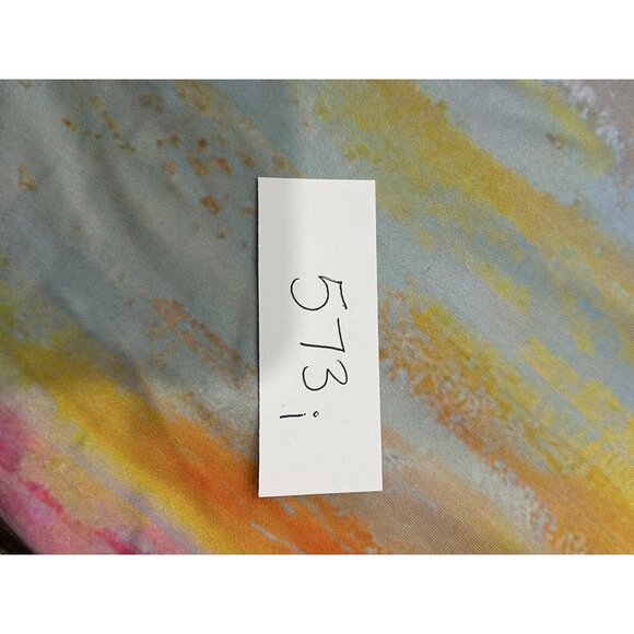 Bright Multicolor Abstract Print Womens Pants Size XXL Elastic Waist - Picture 10 of 11